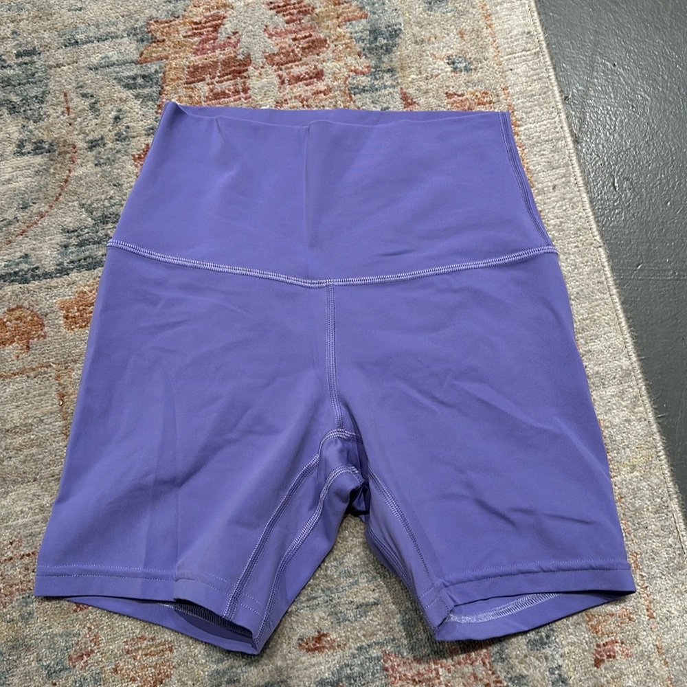 Lululemon purple biker shorts, 6inch inseam